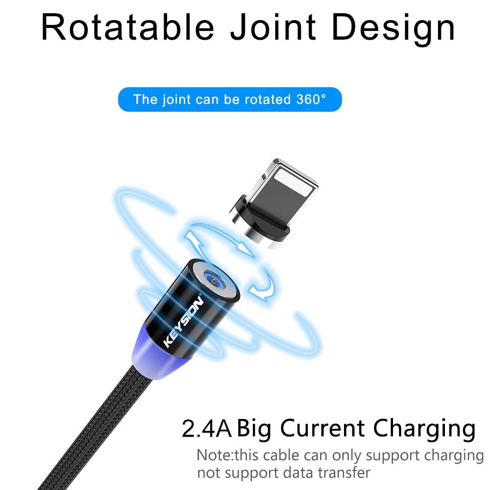 360 Degree Rotate Round Magnetic Cable - XXLDiscounts360 Degree Rotate Round Magnetic Cable