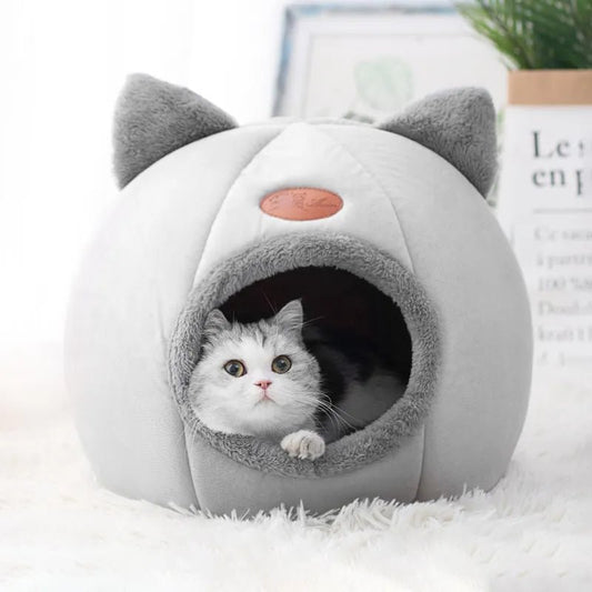 Little Winter Cat Bed Basket Cave - XXLDiscountsLittle Winter Cat Bed Basket Cave