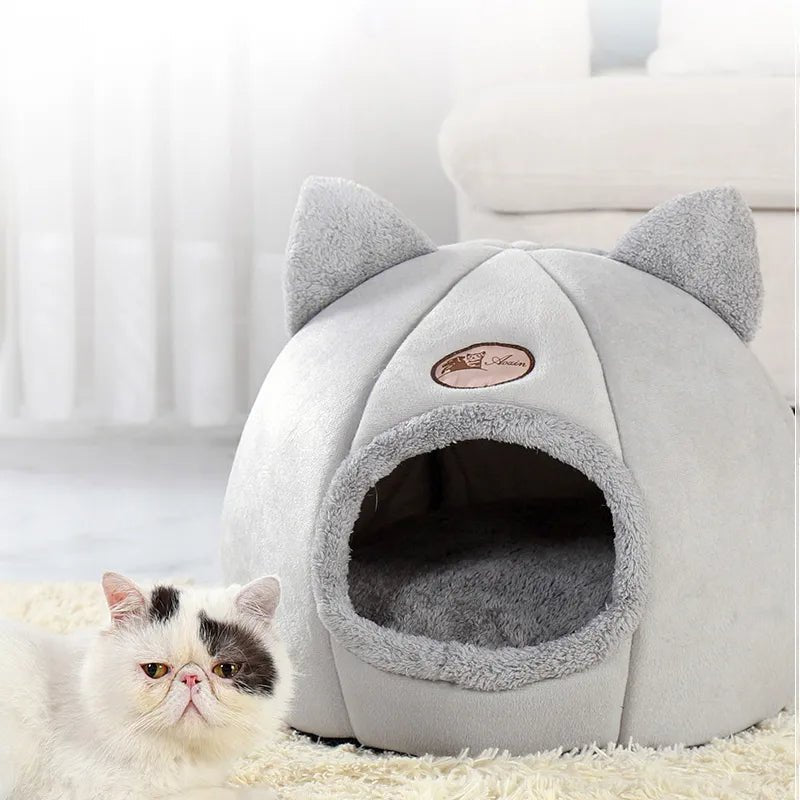 Little Winter Cat Bed Basket Cave - XXLDiscountsLittle Winter Cat Bed Basket Cave