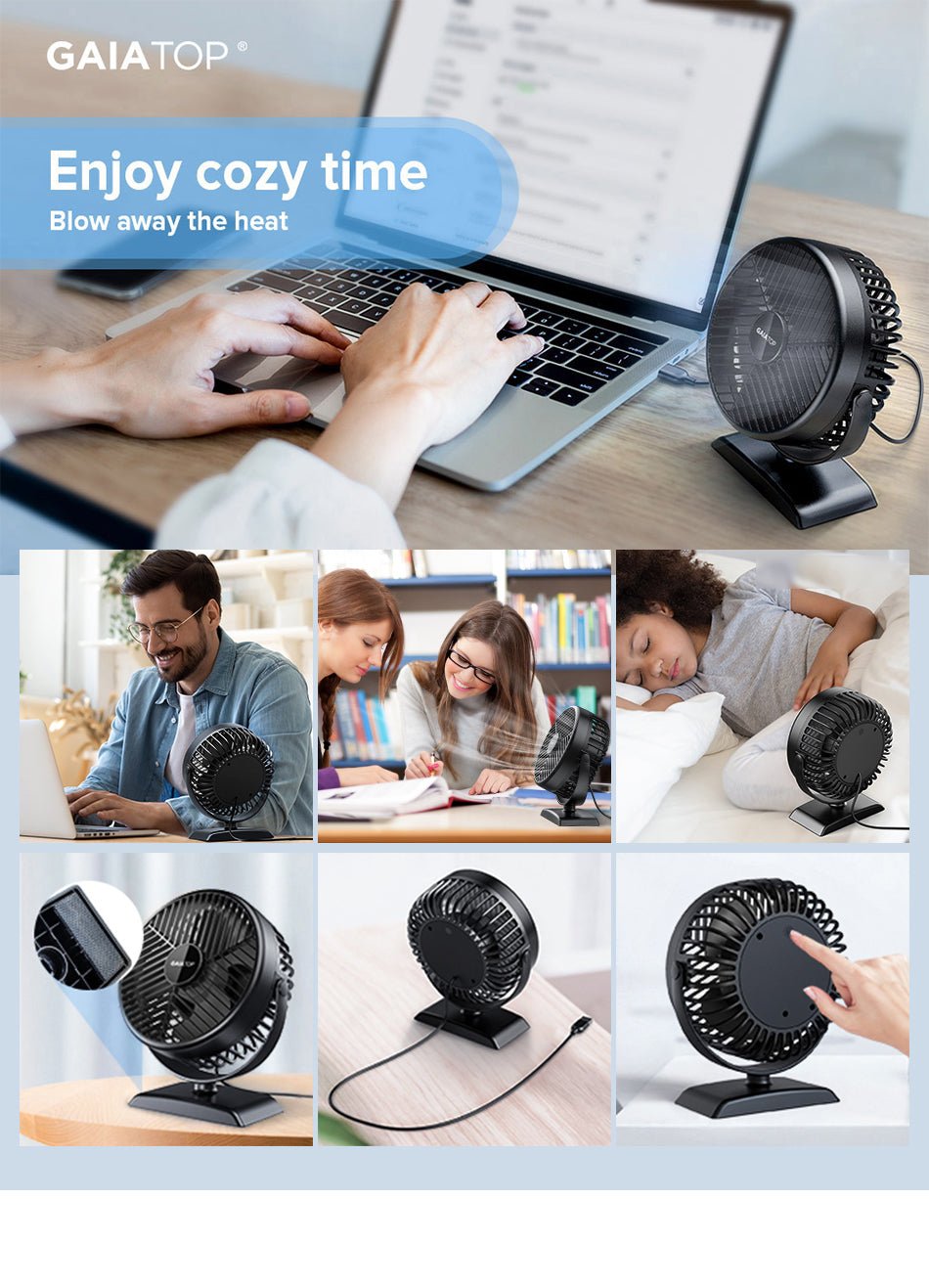 Portable Mini 360° Rotation Desktop Fans - XXLDiscountsPortable Mini 360° Rotation Desktop Fans