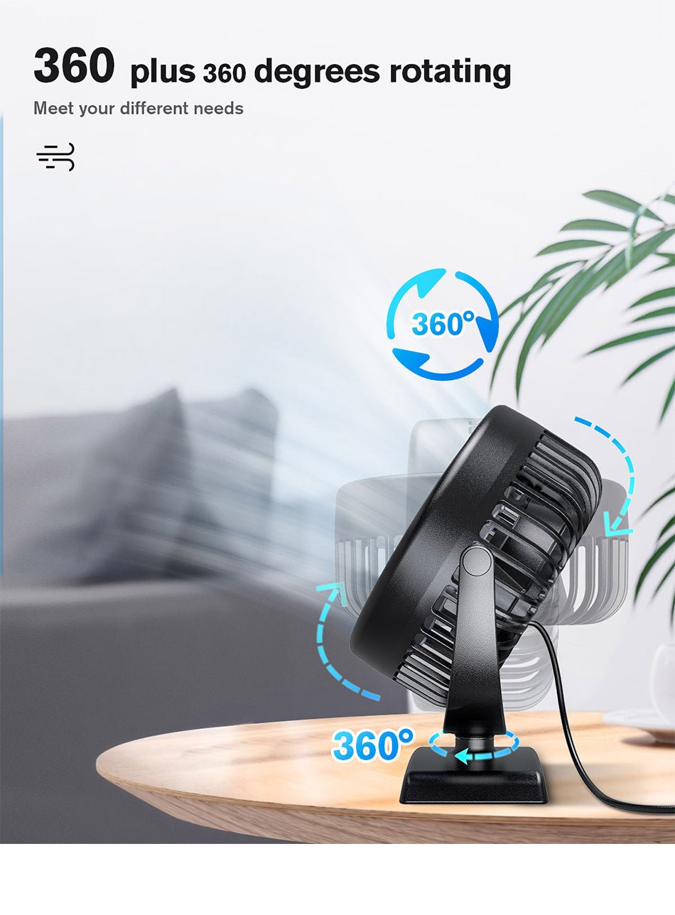 Portable Mini 360° Rotation Desktop Fans - XXLDiscountsPortable Mini 360° Rotation Desktop Fans